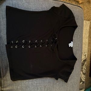 Black crop top
